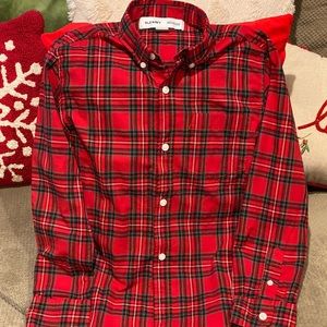 Boys Size Large 10/12 Button Down Christmas Shirt